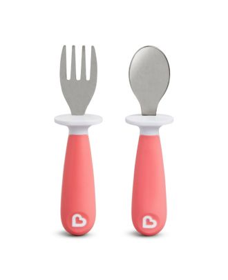 MUNCHKIN CUBIERTO INOX RAISE ROSADO