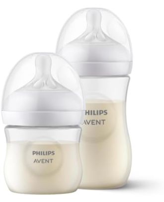 AVENT SET 02 BIBERONES RESPUESTA NATURAL TRANSLUCIDO