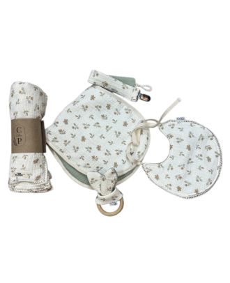 CASA PALERMO SET MUSELINA FLORAL BEIGE