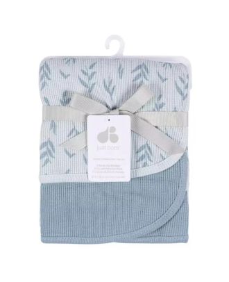 JUST BORN SET 02 MANTAS ALGODON AZUL