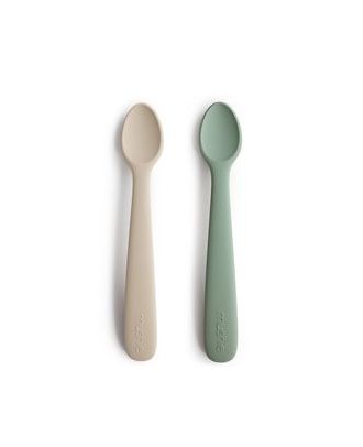 MUSHIE SET CUCHARA SILICONA CAMBRIDGE BLUE/SHIFTING SAND