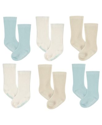 JUST BORN SET 06 MEDIAS VINTAGE AZUL-6-12M