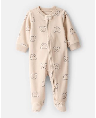 CARTERS ENTERIZO FLEECE OSO 3M