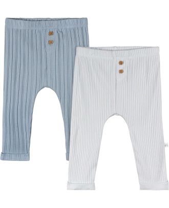 JUST BORN SET 2 PANTALON AZUL 0-3M