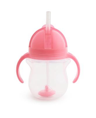 MUNCHKIN VASO CON PAJITA FLEXIBLE 6M+ ROSADO