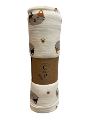 CASA PALERMO MANTA DOBLE FAZ MUSELINA Y CORDERITO GATO