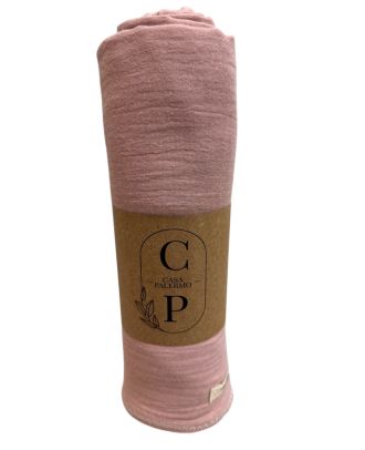 CASA PALERMO MANTA ALGODON ORGANICO ROSA ANTIGUO