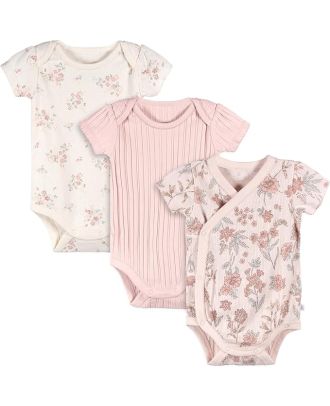 JUST BORN SET 3 BODIES FLORES 0-3M