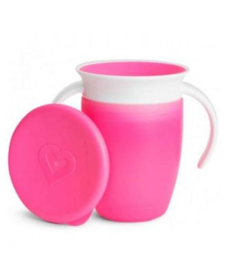 MUNCHKIN VASO 360 CON TAPA ROSA 6M+