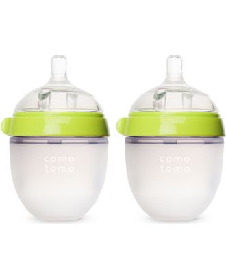 COMOTOMO SET 02 BIBERONES SILICONA VERDE 150ML