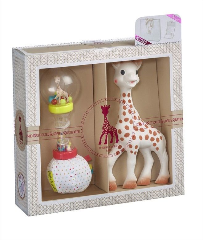 Los juguetes del baño para el bebé- Sophie la girafe
